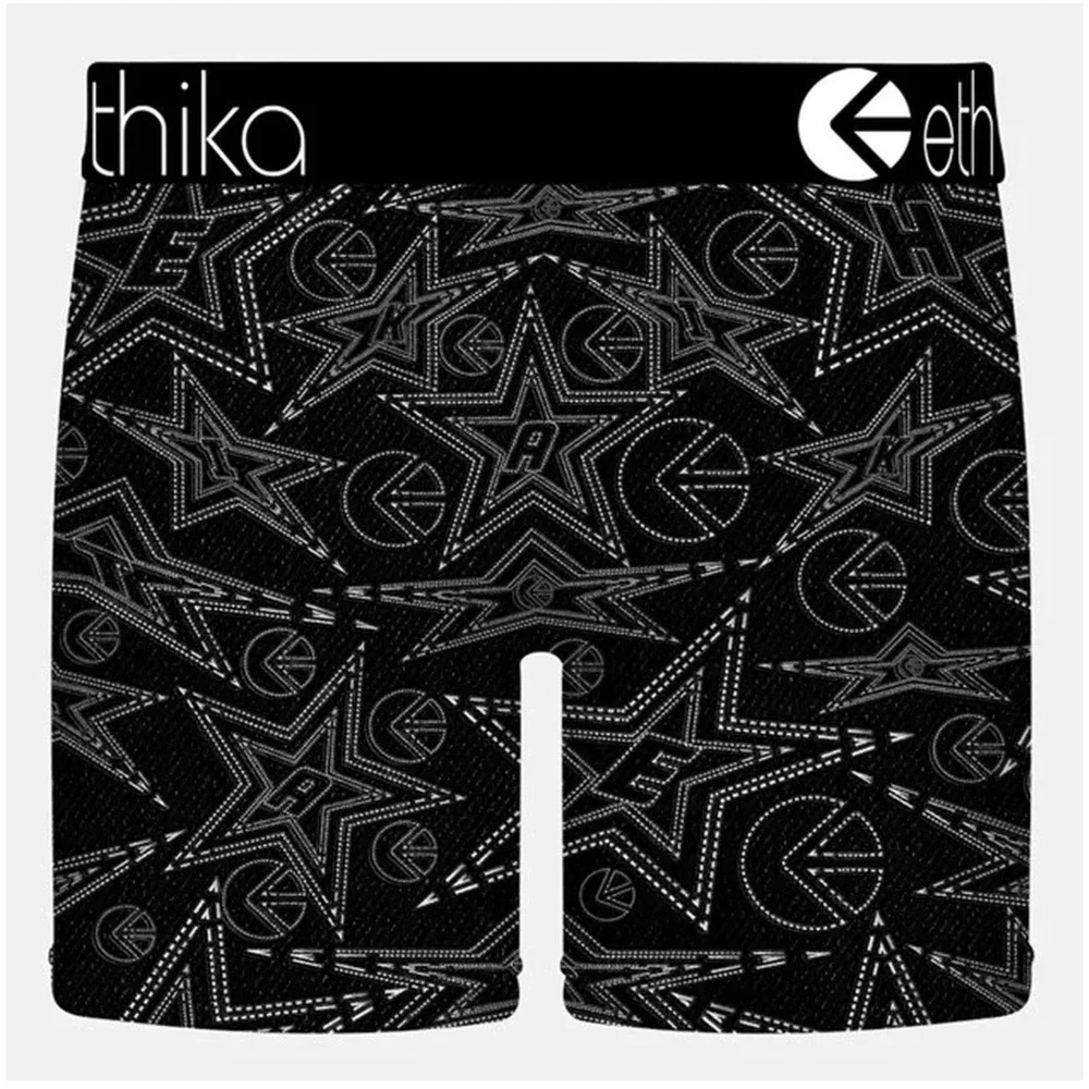 NWT Ethika Boys Staple Boxer Briefs Good Denim Black White Stars M BH0AAJ2501